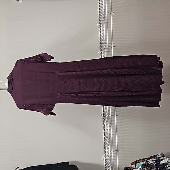 Purple jacquard maxi dress - Picture 4 of 7